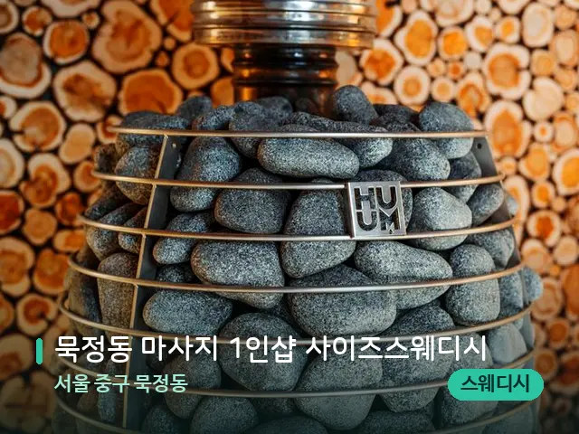 서울 중구 묵정동 묵정동 마사지 1인샵 사이즈스웨디시 — 웰니스 스파 공간